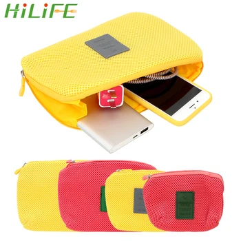 

HILIFE Digital USB Charger Cable Bag Travel Bag Shockproof Tidy Makeup Cosmetic Storage Pouch Earphone Case Organizer Bag