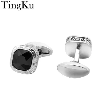 

Classic Men's New Black Wedding Cufflinks Personalized CuffLinks High Quality Luxury Gift for Men Jewelry