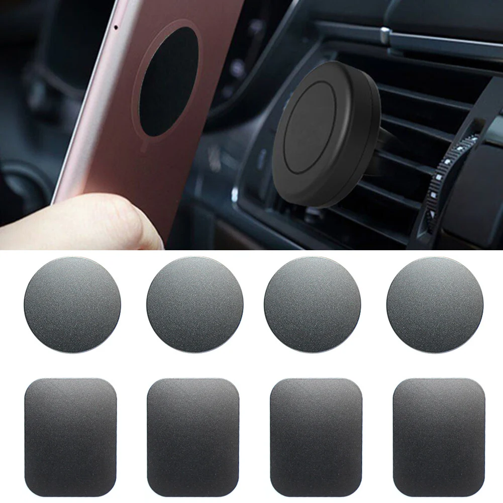 

8 Pcs Metal Plates Adhesive Replacement Sticker Magnetic Car Mount Phone Holder