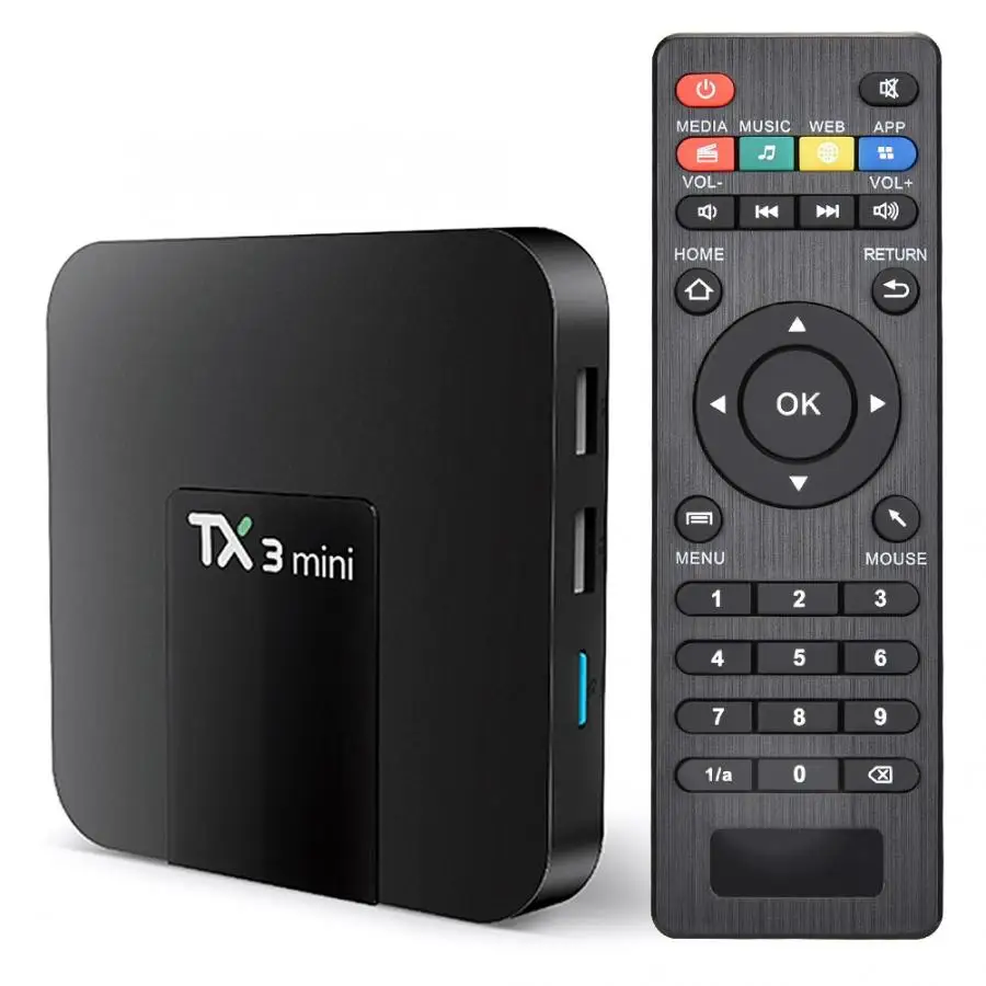 

Android TV Box TX3 Mini 4K Amlogic S905W 1+8G WiFi BT STB Smart TV Box Home Multimedia for Android 7.1 Smart Set Top Box