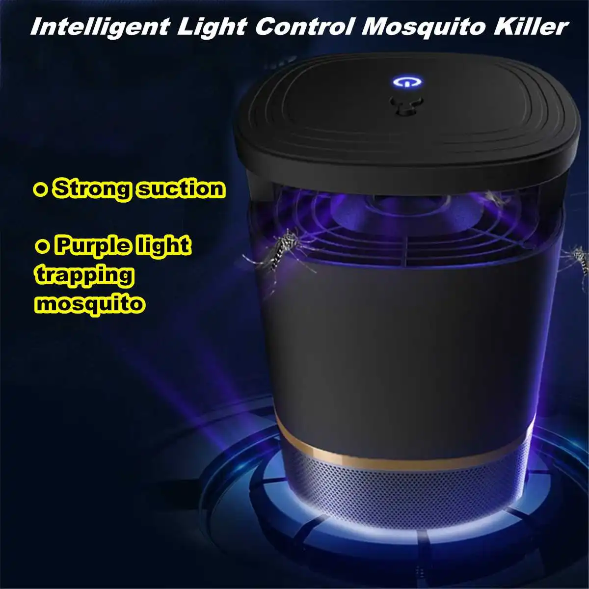 

Electric Mosquito Killer Fly Bug Zapper Trap LED Light Lamp USB Insect Catcher Home Garden Pest Control Device One Button Key