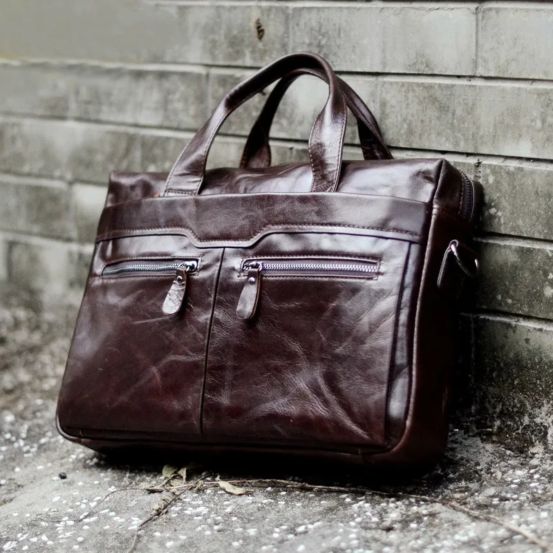 

Men's Genuine Leather Handbag Shoulder luxury handbags men Bags designer Male Bag mens Crossbody Bags Briefcases Man Hand Bag