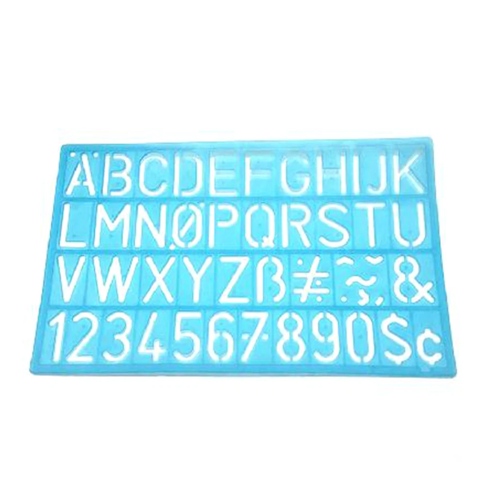 

4PCS/Set Guides Ruler Alphabet Stencil Multifunctional Decorative Drawing Bendable Drafting Numbers Letters Craft Template