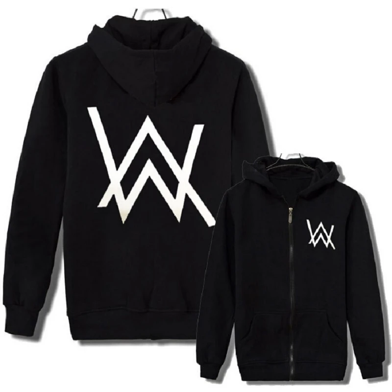 Zollrfea Hip Hop Streetwear Alan Walker DJ sudaderas con capucha de alta calidad Sudadera capucha cremallera Sudadera con capucha Casual ropa AD00138|Sudaderas con y sudaderas| -