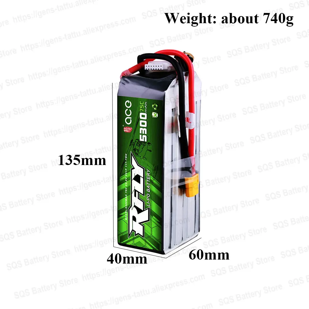 Gens ace RFly 1850mAh 3300mAh 5300mAh 6000mAh 6S 22,2 V 75C Max 150C Lipo аккумулятор с разъемом XT60 Deans для лодки Traxxas Heli