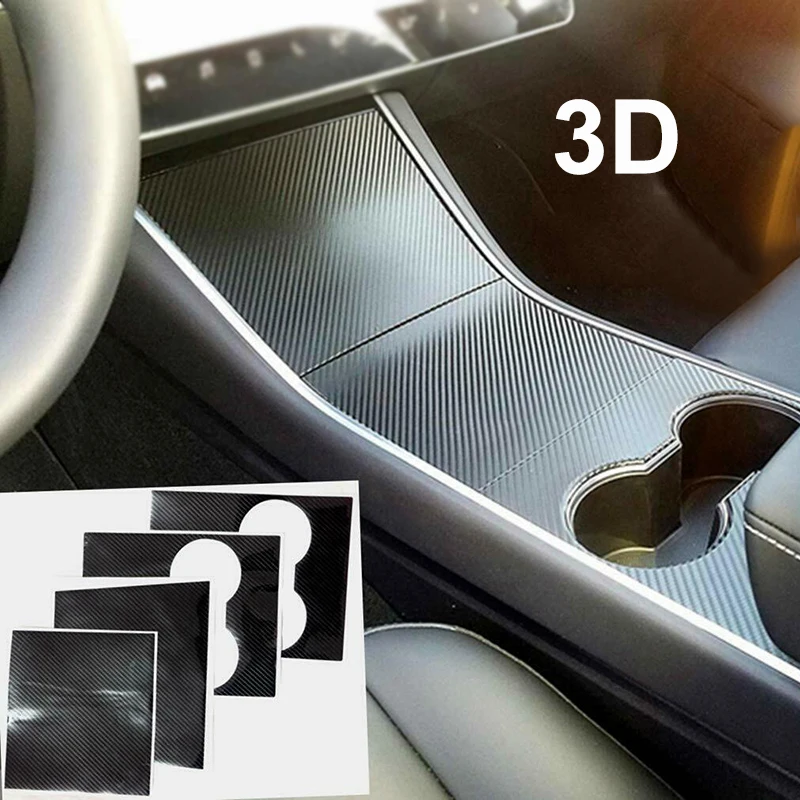 

Center Console Wrap Anti-scratch Carbon Fiber 3D Stickers For Tesla Model 3