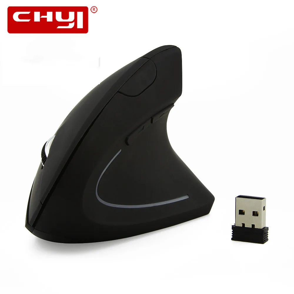 1600 Точек на дюйм вертикальный Мышь 5D Беспроводной с USB приемник Gaming Эргономика Mause