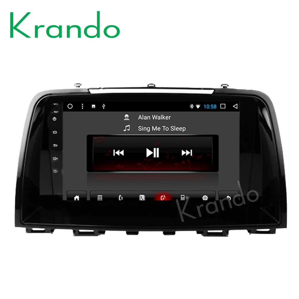 Flash Deal Krando Android 8.1 9" Full touch car Multimedia player for MAZDA 6 / ATENZA 2013-2016 navigation system radio gps wifi BT 1