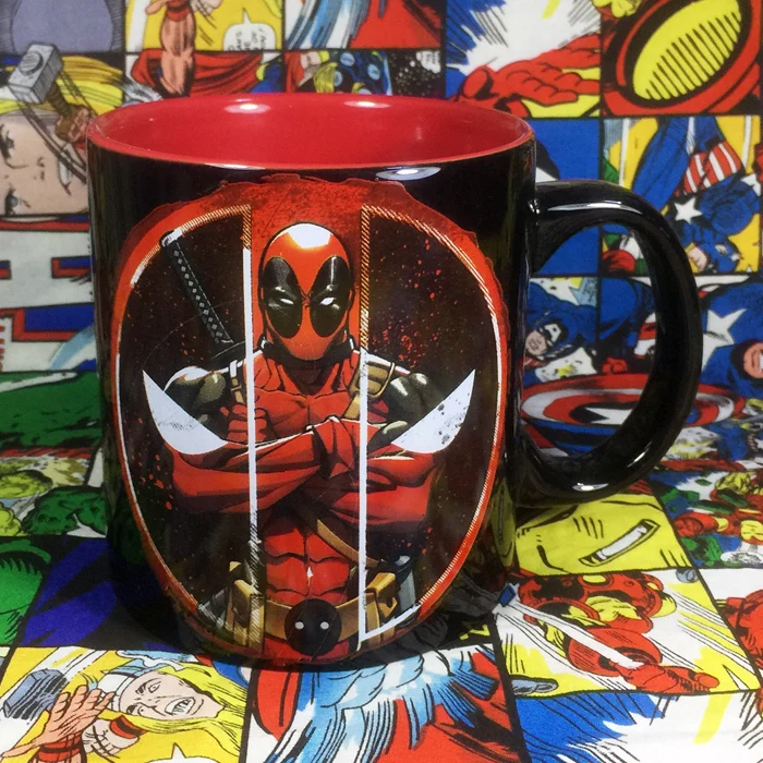 

Marvel Comics Avengers Captain Deadpool Creative Ceramic Coffee Cup Mug Caneca High Capacity Office Water Cup Boy Boyfriend Gift