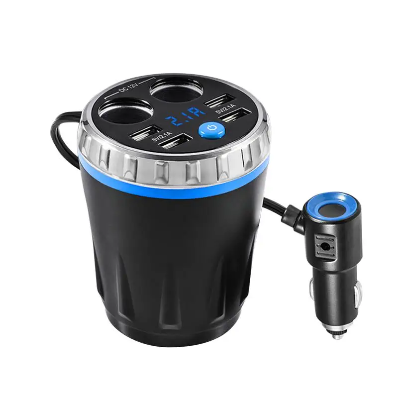 Günstig Max 5 V 3.1A 4 USB Auto Ladegerät für iphone für samsung Tablet Dual Zigarette Leichter Elektronische Leichter Buchse Splitter auto Tasse