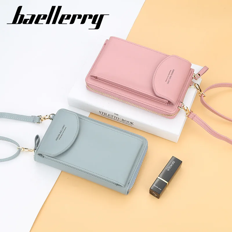 Baellerry, Женский кошелек, брендовый кошелек для мобильного телефона, большие держатели для карт, кошелек, сумочка, клатч, сумка на ремне через плечо