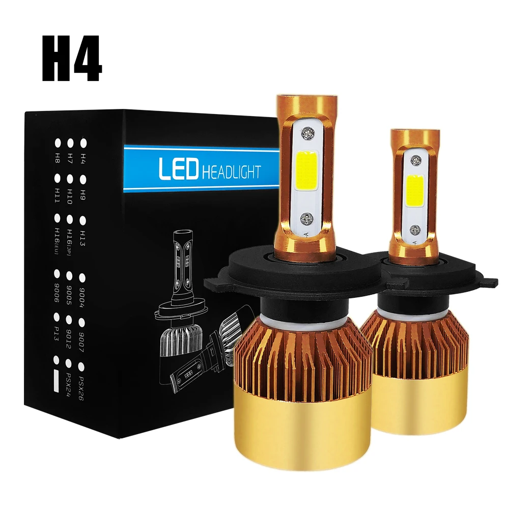 

2x Auto H4 LED Headlight 12V Bulb Car light 6000K 750W Automobiles Lamp High/Low Beam Bulbs Motorcycle Automotive fog light