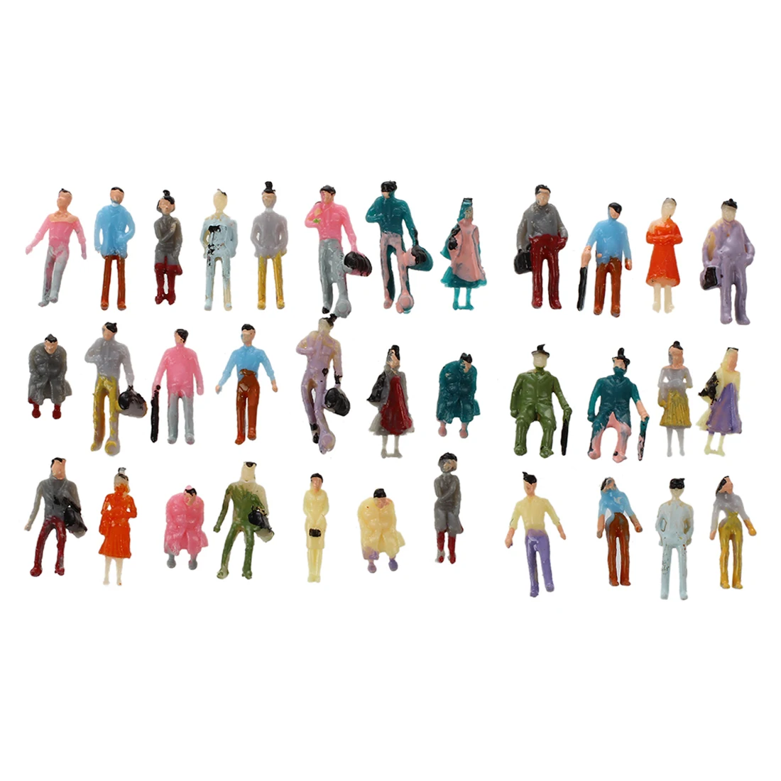 

100pcs Painted Model Train Passenger People Figures Scale 1:150