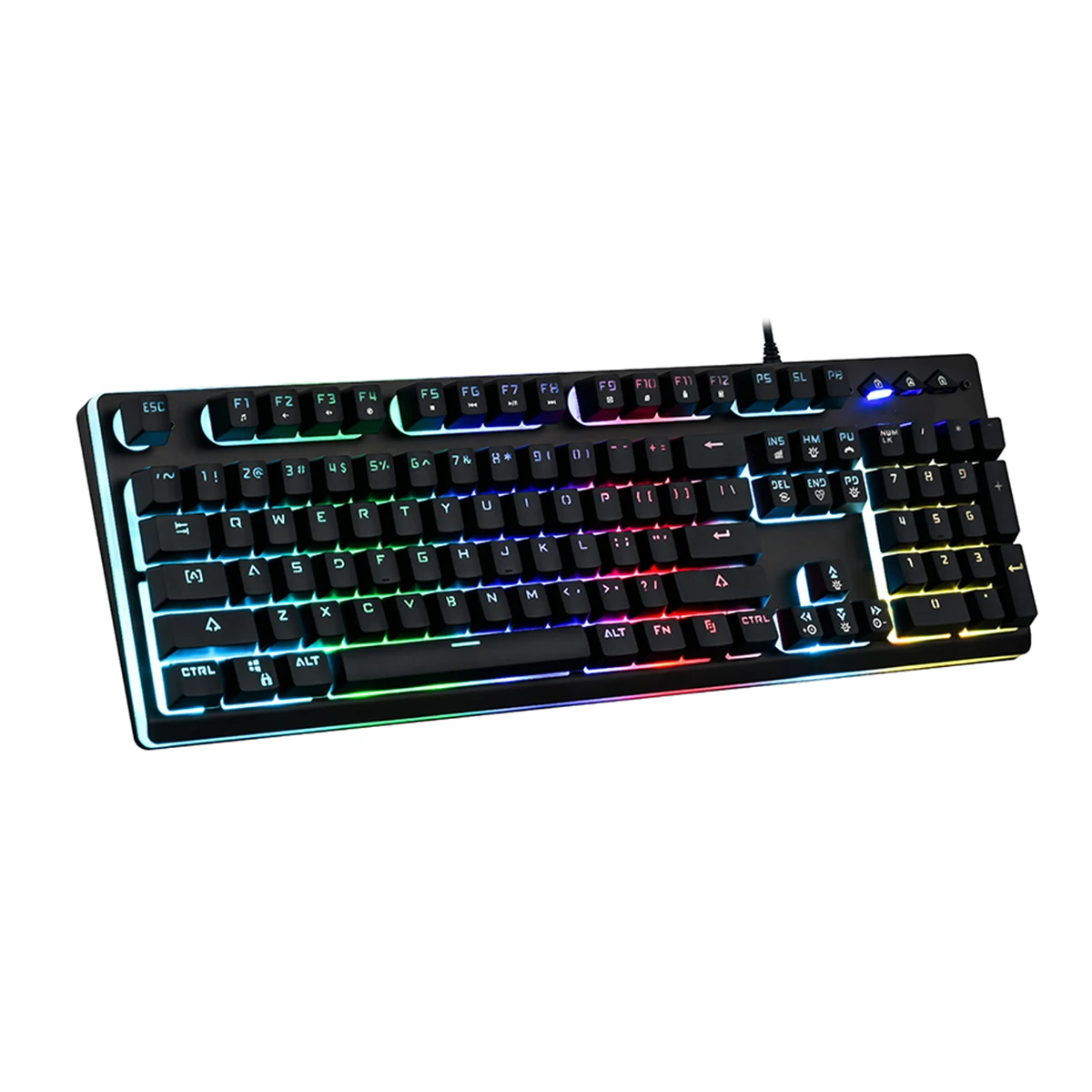 

P010 Wired USA German Keyboard Colorful Glowing Gaming Keyboard Mechanical Similar Ergonomic Wired Keyboard For PC Gamer