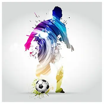 

Diamond Embroidery "coloured Drawing football" Cross Stitch Diamond Painting Branch Full Square Drill Rhinestones Home Decorat