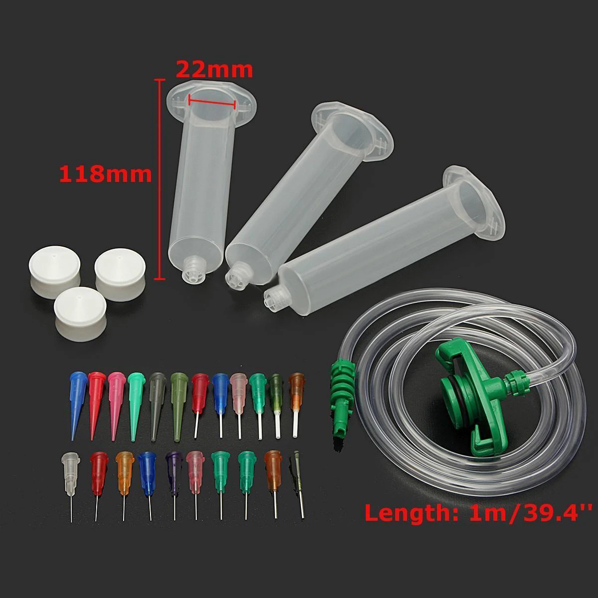 

DWZ New 30CC Dispenser Solder Paste Adhesive Glue Syringe Dispensing Needle Tip Kit