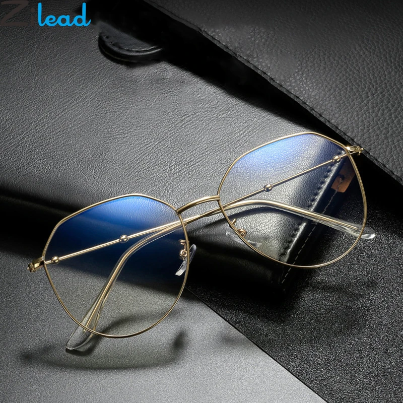 

Zilead Retro Metal Polygon Fnished Myopia Glasses For Women&Men Clear Nearsighted Glasses Hyperopia Eyewear Eyeglasses