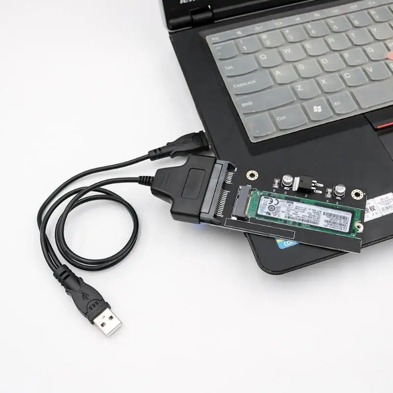 ALLOYSEED 20 + 6 Pin SSD a SATA 2,5 pulgadas tarjeta adaptador USB PC añadir en la tarjeta para Lenovo Thinkpad x1 de carbono