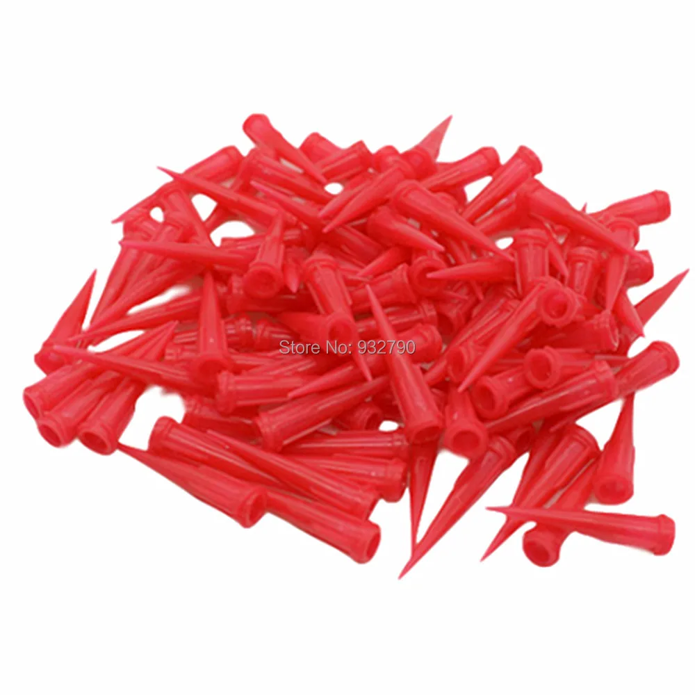 100 шт 25 г красные пластиковые конические дозирующие наконечники TT гладкая клейкая жидкость игла дозатора для герметиков силиконы пасты
