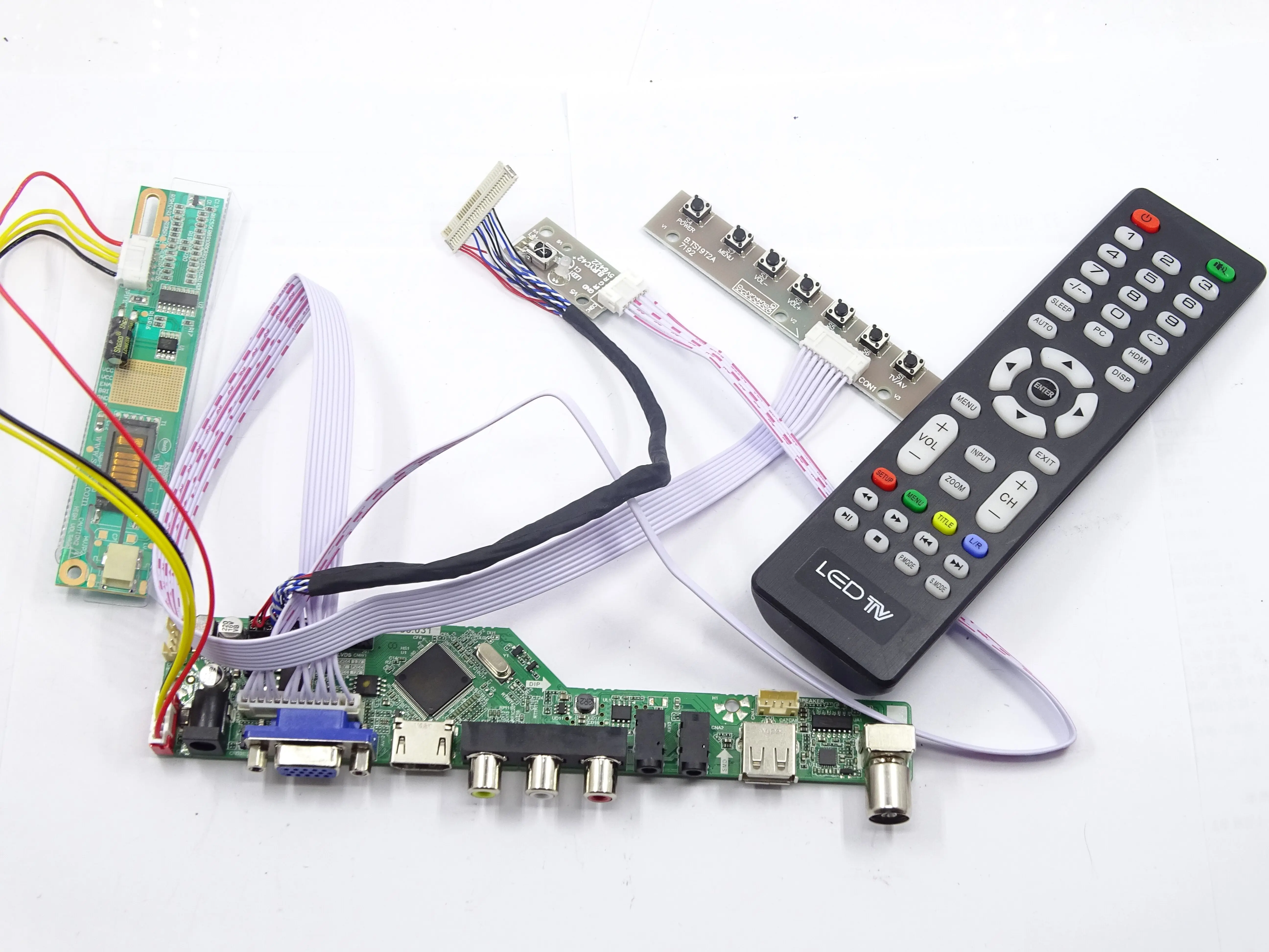 Фото AV Аудио RF HDMI DIY плата контроллера DVI VGA LCD TV56 USB для 1280X800 QD15TL07 Rev.02 панель 15,4 
