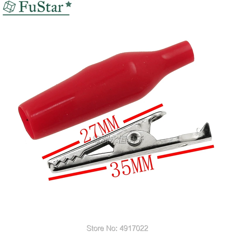 28MM 35MM 45MM Metal Alligator Clip Crocodile Electrical Clamp for Testing Probe Meter Black and Red with Plastic Boot 10pcs/lot alligator clips,electric test clamp,test clip,electrical clamp