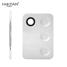 Набор из нержавеющей стали палитра шпатель стержень красота макияж Пигмент для ногтей смешивание тональный крем лак косметические инструменты 3 отверстия