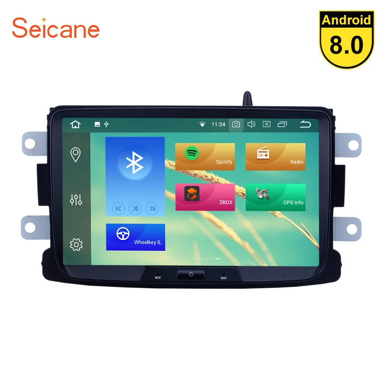 Seicane Android 8 1/8 0 gps навигация для 2014 2015 2016 RENAULT Duster Deckless HD 1024*600 автомобильный