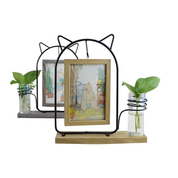 

Desktop Decor Picture Frame European Vintage Desktop Decoration Photo Pictures Frame Micro-landscape Creative Hydroponic Bottls