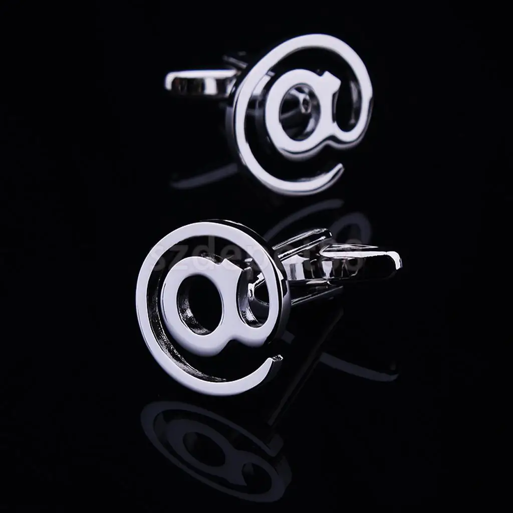 

1 Pair Men's Novelty @ at Internet Email Symbol Cufflinks Cuff Links