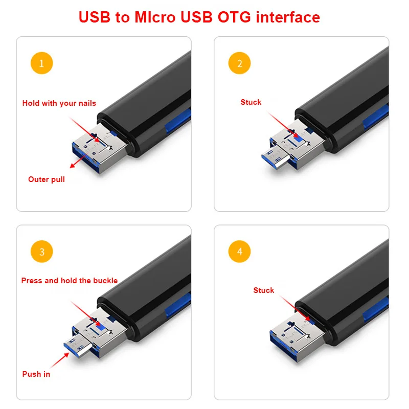 3 In 1 Type-c Micro USB OTG Card Reader Flash Drive High-speed USB2.0 Universal TF/SD Card for Phone Computer Extension Headers 3 In 1 Type-c Micro USB OTG Card Reader Flash Drive High-speed USB2.0 Universal TF/SD Card for Phone Computer Extension Headers