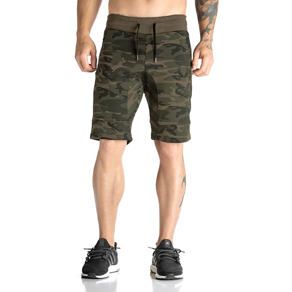 Men Summer Fashion Fitness Bodybuilding Shorts Men shirt Casual Black Khaki Camouflage Shorts