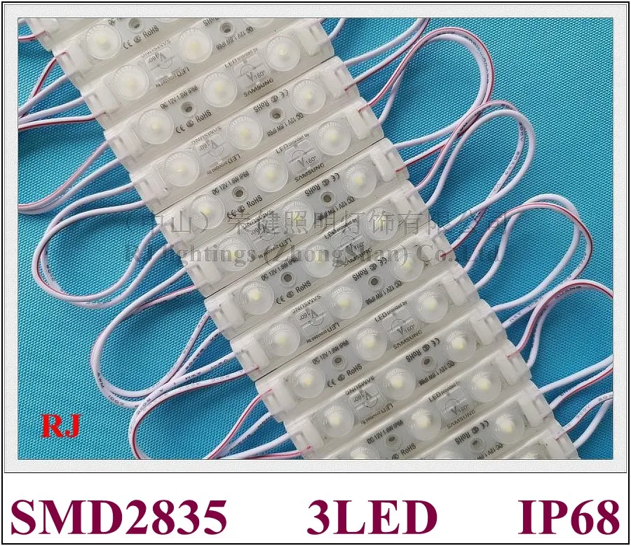 

ultrasonic seal ABS injection LED module waterproof LED back light DC12V 1.5W SMD 2835 3 led IP68 CE ROHS 70mm*15mm*7mm