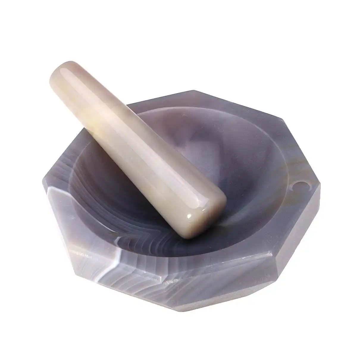 

50mm Natural Agate Spice Mills Mortar Grinder Set Handheld Seasoning Mills Garlic Pepper Mixing Pot Mortar Pestle Kitchen Tool