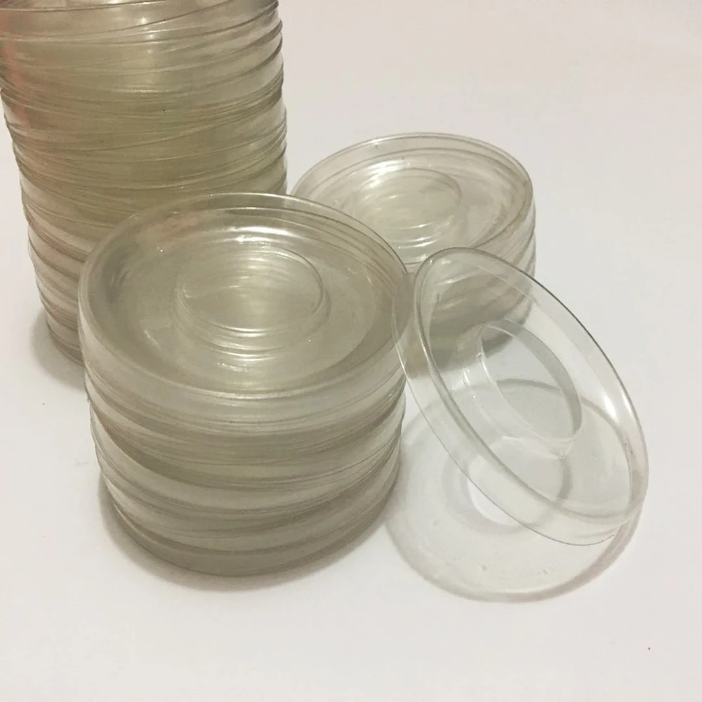 100pcs wholesale circle round clear lash trays Plastic transparent