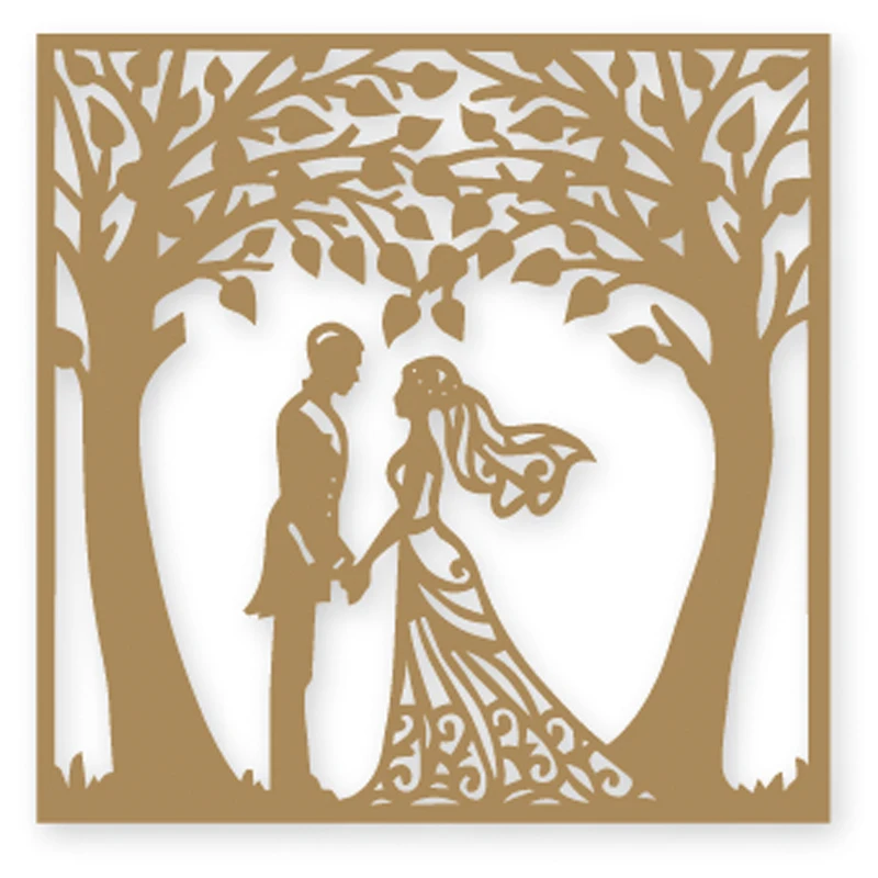 

cutting dies Bride Groom Tree Frame Metal Cutting Dies New For 2019 Scrapbooking Craft Embossing Dies Card making dies DIY