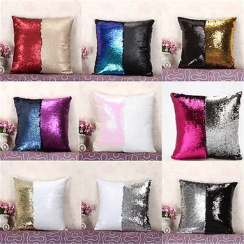 

New Mermaid Sequins Pillow Case Magical Color Change Home Decorative Pillowcase