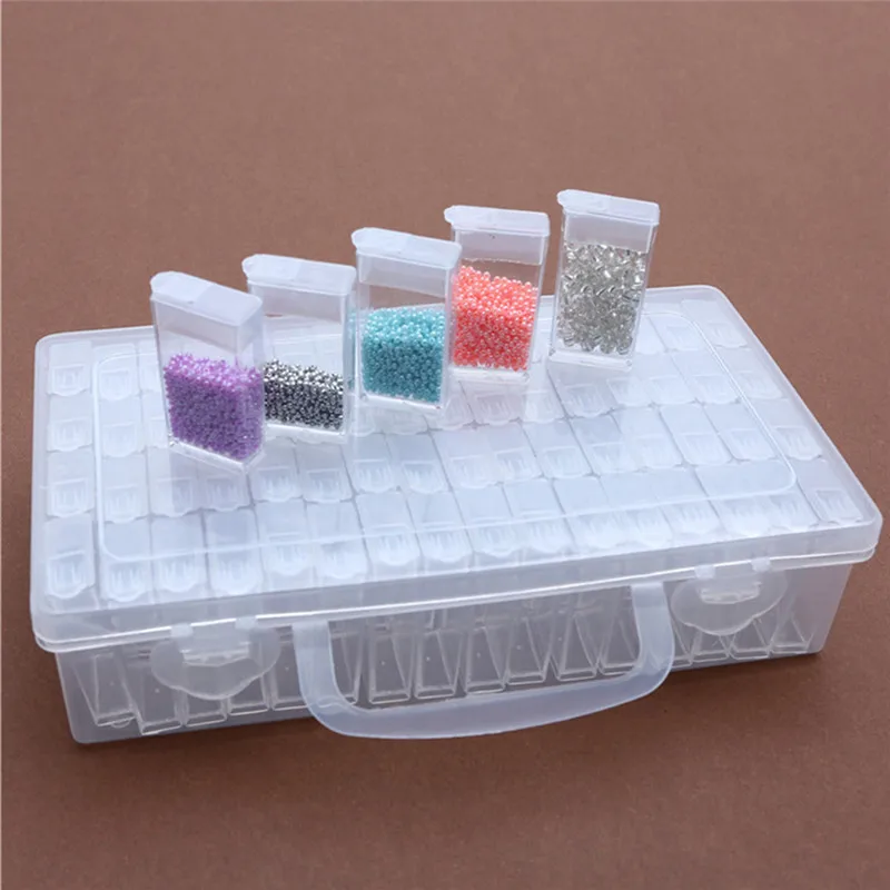 

64pcs Diamond Painting Tools Beads Container Diamond Embroidery Stone Storage