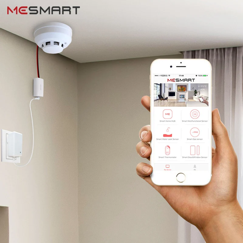 

Smart Wifi Controller for Motion Smoke Detector Humidity Sensor APP Notification