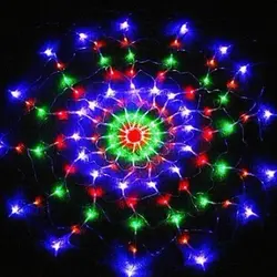 1,2 м 120 светодиодов многоцветный светодиодный в форме паутины Рождество дерево необычная люстра чистые огни 110 В фестиваль вечерние 450