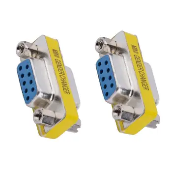 

2pcs DB9 Female to Female Adapter Gender Changer Serial RS232 Coupler Straight Converters Connectors