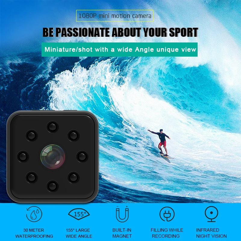 SQ23 WiFi камера Оригинальная мини видеокамера Full HD 1080P Спорт DV рекордер 155 ночное