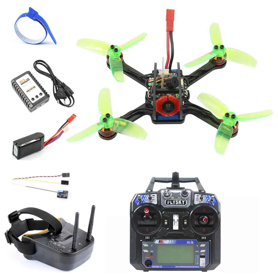 

Mini 120mm F3 OSD 2S RC FPV Racing Drone Quadcopter 700TVL Camera VTX Goggle 10A ESC 7500KV Brushless 2.4G 6ch BNF RTF Set