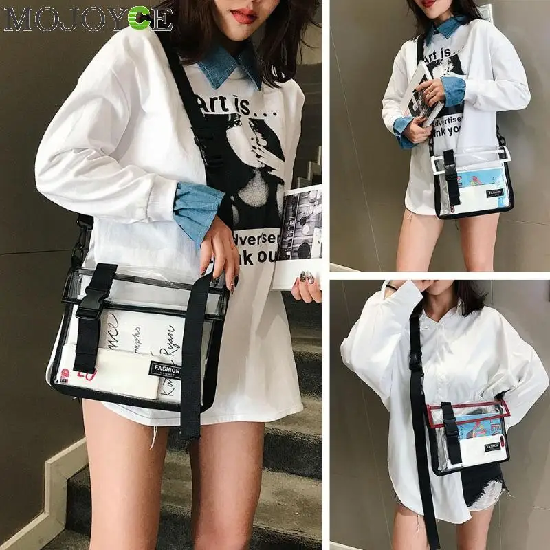 Causual PVC شفاف واضح Crossbody أكياس للمرأة رسول حقيبة كتف حقيبة يد صغيرة هلام حقيبة بلاستيكية شفافة بولسا الأنثوية
