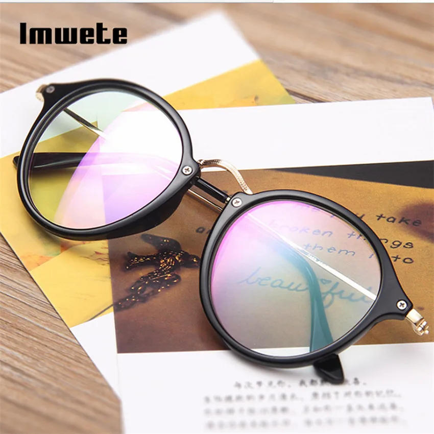 

Imwete Optical Glasses Frames Women Myopic Prescription Eyewear Frames transparent Clear Lens Eye Glasses Frame