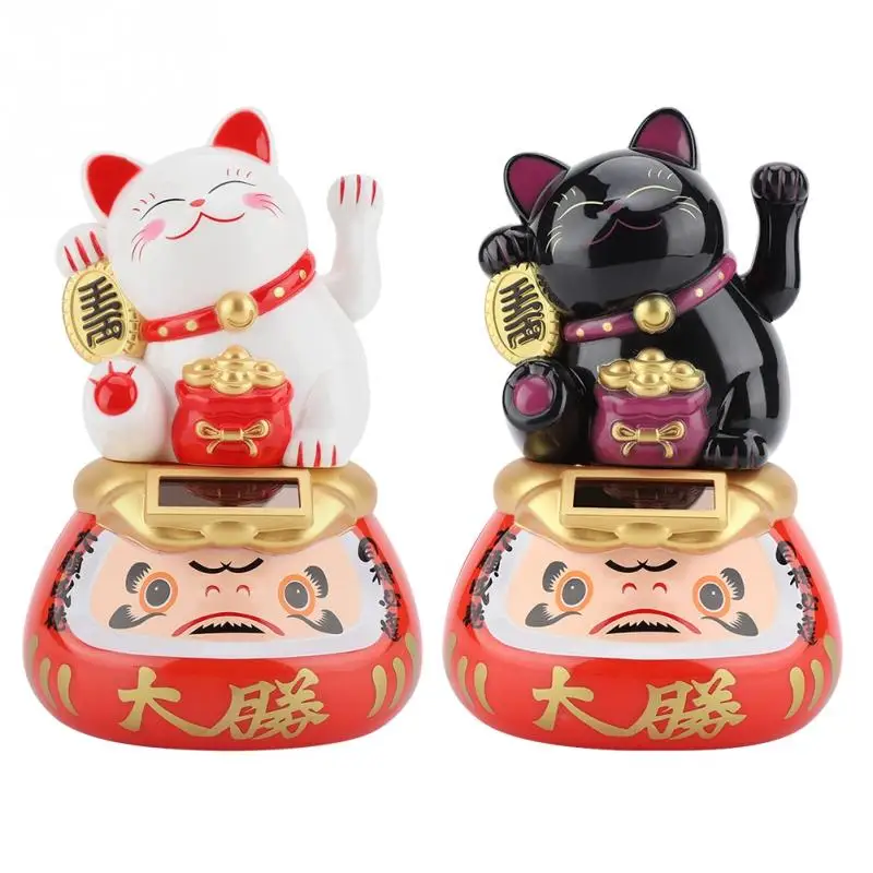 На солнечной энергии Maneki богатство пожимающие руки счастливый кот beconing Fortune