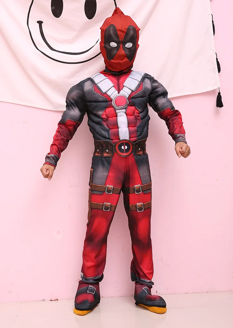 

Halloween Deadpool Costume Boy Superhero Fantasia Fancy Dress
