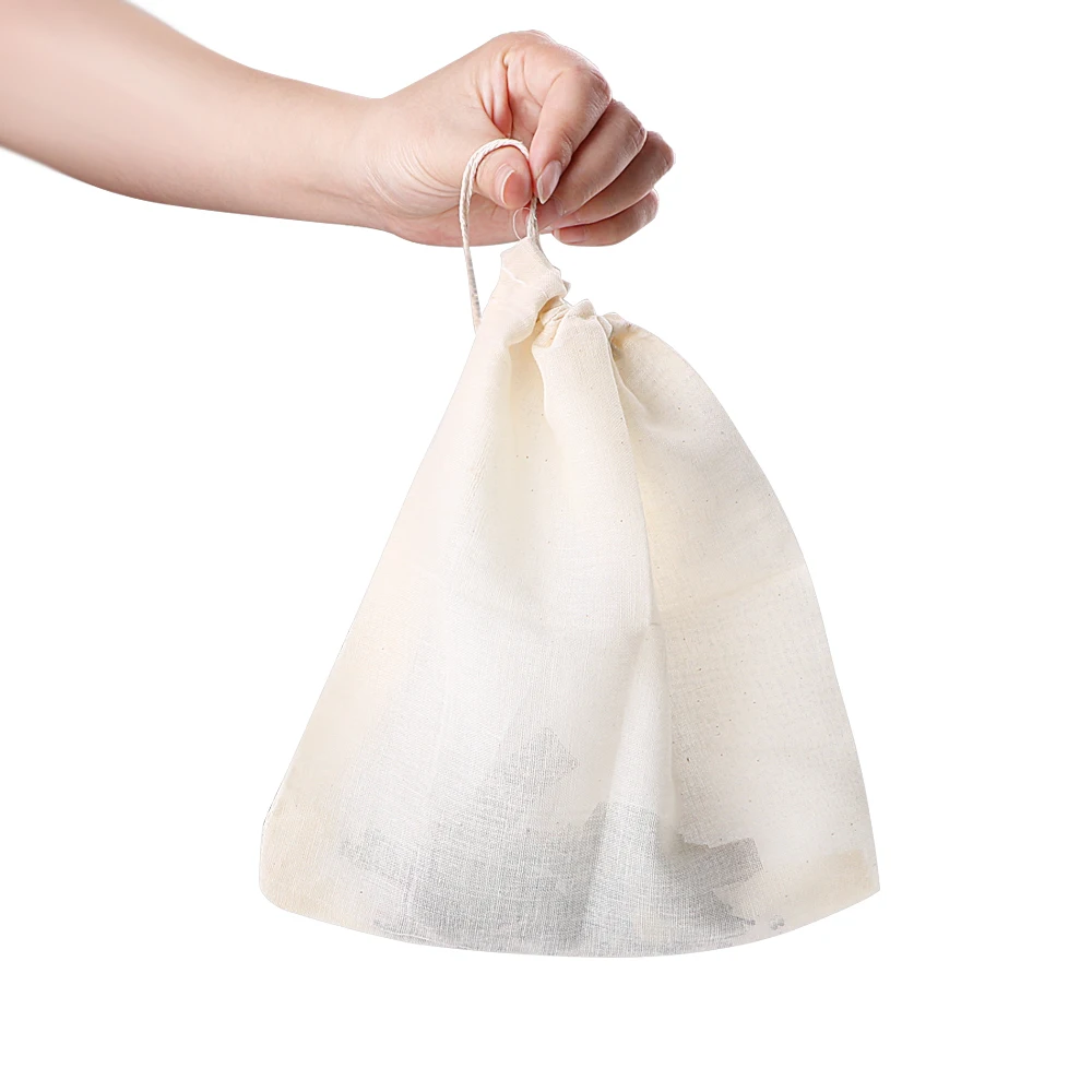 HOOMIN 1 шт Чай сумка Многофункциональный суповой пакет Многоразовые Drawstring Хлопка