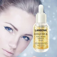 Для LANBENA 15 мл универсальная Золотая шелковая эссенция ампульная Сыворотка для отбеливания кожи коллаген для женщин Восстанавливающий уход против веснушек
