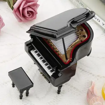 

Exquisite Wooden Mini Piano Model Display Decoration Home Coffee Miniature Display Model Vivid Best GIft #