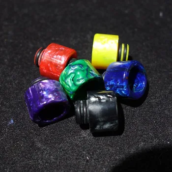 

1pcs drip tip 510 epoxy resin wide bore colourful mouthpiece for TFV8 baby manta rta vape tank accessories